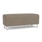 Lesro Siena Lounge Reception Loveseat Bench, Brushed Steel, MD Farro Upholstery SN6001 - alternate 1